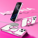 Frameless Magnetic Kickstand Metal Case for iPhone 16 Pro Max