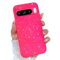 for Google Pixel 10 Pro XL Case Pink, Glitter Bling Phone Case for Women Girls Girly, Cute Sparkly Neon Bright Color, Soft TPU Phone Case for Google Pixel 10 Pro XL 6.8 inch, Hot Pink