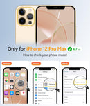 Desert Gold frosted matte iPhone 12 Pro Max case showing magnetic ring