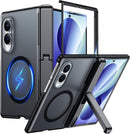 Galaxy Z Fold 8 Full-Body Case with Built-in Screen Protector, Hinge Protection and Kickstand – Black