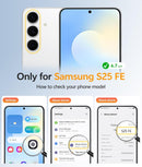 Clear Galaxy S25 FE case showing built-in magnetic ring