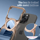 Frameless Magnetic Kickstand Metal Case for iPhone 16 Pro Max