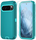 Qinmay Phone Case for Google Pixel 10 Pro XL Case with HD Screen Protector, Heavy Duty Shockproof & Dropproof 3-Layer Cover Phone Case (WineRedPink, for Pixel 10 Pro XL)