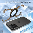 Frameless Magnetic Kickstand Metal Case for iPhone 16 Pro Max