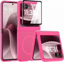 Moto Razr 2026 Slim Hard Case – Hot Pink Matte – hot pink case front view