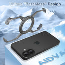 Frameless Magnetic Kickstand Metal Case for iPhone 16 Pro Max
