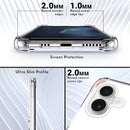 iPhone 16 Case, Minimalist Wallet Case Card Holder Protective Cover - Clear