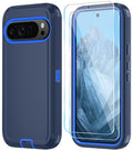 Qinmay Phone Case for Google Pixel 10 Pro XL Case with HD Screen Protector, Heavy Duty Shockproof & Dropproof 3-Layer Cover Phone Case (WineRedPink, for Pixel 10 Pro XL)