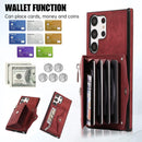 Premium Samsung Galaxy S25 Ultra Leather Wallet Case with Card Slots