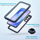 Galaxy S25 FE navy blue waterproof case clear back wireless charging compatible