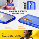 Samsung Galaxy S24/S25 Plus 3 - Layer Crystal Transparent Protective Case