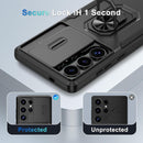 Samsung Galaxy S25 Ultra Camera Lens Cover+Screen Protector+Ring Holder Phone Cover