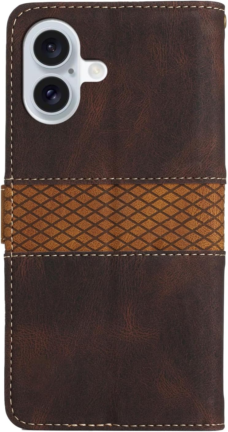 iPhone 16 Pro Max Wallet Case TPU Interior Protective PU Leather Brown - Gorilla Cases