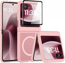 Moto Razr 2026 Slim Hard Case – Hot Pink Matte – hot pink case in hand showing grip