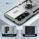 Samsung Galaxy S25 Ultra Camera Lens Cover+Screen Protector+Ring Holder Phone Cover