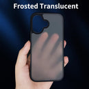 iPhone 16 Pro Case Matte Military Grade Drop Protection Frosted Translucent Black