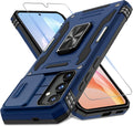 Galaxy S25 Plus Slide Camera Cover Ring Kickstand Military Grade Case