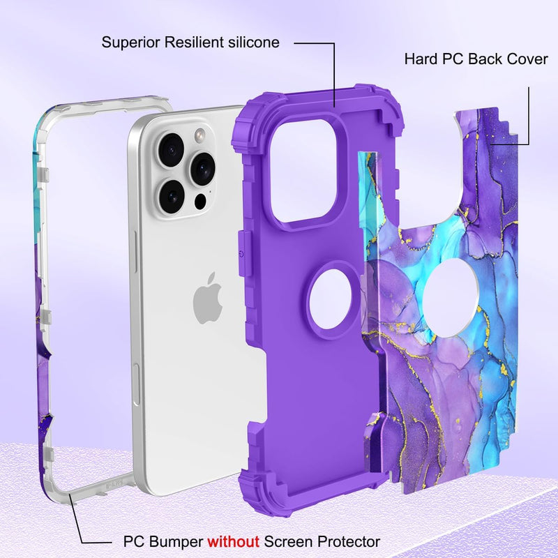 iPhone 16 Case 6.1", Heavy Duty Shockproof Protection Soft Silicone Bumpers Hybrid Protective Case - Gorilla Cases