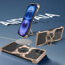 Frameless Magnetic Kickstand Metal Case for iPhone 16 Pro Max