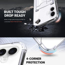 iPhone 16 Case, Minimalist Wallet Case Card Holder Protective Cover - Clear