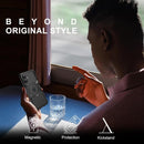 Frameless Magnetic Kickstand Metal Case for iPhone 16 Pro Max