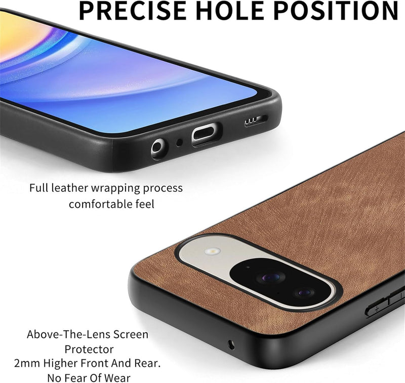 Case for Google Pixel 10 Pro XL, Ultra-Thin Hard PC Protective Cover, Scratch Resistant Anti-Fingerprint Skin Friendly Leather Slim Case for Google Pixel 10 Pro XL TP-Brown