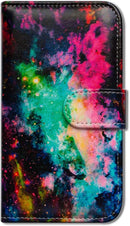 Google Pixel 5 Colorful Universe Sky Leather Flip Phone Case Wallet Cover