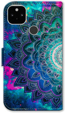 Google Pixel 5 Colorful Universe Sky Leather Flip Phone Case Wallet Cover