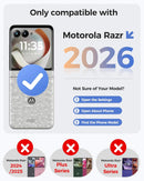 Moto Razr 2026 Rugged Slim Case with Outer Glass – spring hinge cover detail