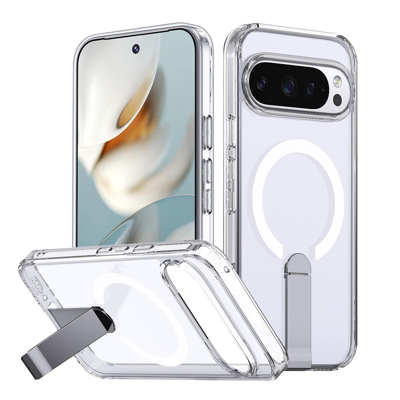 for Google Pixel 10 Pro XL Case [Compatible with MagSafe][Built-in Invisible Kickstand][Military Grade Shockproof] Slim Shockproof Magnetic Phone Case-Black