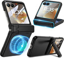 Moto Razr 2026 MagSafe Kickstand Case with Glass – black case front view