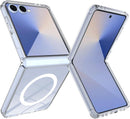 Galaxy Z Flip 8 Clear Case with Strong Magnetic Ring, Ultra-Slim Shockproof Cover
