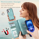 iPhone 16,Detachable Magnetic Phone Case, PU Leather All - Round Protective Case Blue
