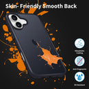 iPhone 16 Pro Case Matte Military Grade Drop Protection Frosted Translucent Black