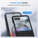 Moto Razr 2026 Slim Case – Built-In Glass – folded view with cover display