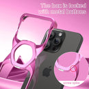 Frameless Magnetic Kickstand Metal Case for iPhone 16 Pro Max