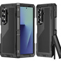 NINKI for Z Fold 7 Case with S Pen Holder & Kickstand, Metal Silicone Hinge Cover for Samsung Galaxy Z Fold 7 Case with Screen Protector, Rugged Protective Galaxy Fold7 5G Phone Cover with Stand - Red