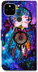 Google Pixel 5 Colorful Universe Sky Leather Flip Phone Case Wallet Cover