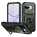 Lunivop Compatible with Google Pixel 10 Pro XL Case 360° Metal Rotated Ring Holder Magnetic Kickstand【Camera Protection】 Military - Grade Heavy Duty for Pixel 10 Pro XL Phone Case 2025 Pink Green