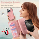 iPhone 16,Detachable Magnetic Phone Case, PU Leather All - Round Protective Case Blue