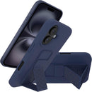 Case for iPhone 16 with Vertical Kickstand + Flexible Soft Liquid Silicone Protective Cover