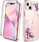 iPhone 16 Case, Full Body Rugged Case Touch Sensitive Anti - Scratch Screen Protector Pink