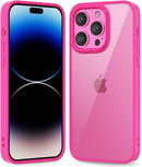 iPhone 16 Pro Transparent Hybrid Hard Shell Plastic & Soft Silicone Rubber Bumper