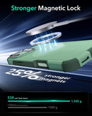 iPhone 16 Case Stand, 23FT Military Grade Drop Protection Heavy Duty Magnetic Phone Case Black