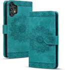 Google Pixel 9 Pro Durable PU Leather Wallet Case Protective Cover - Mandala Brown