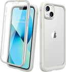 iPhone 16 Case, Full Body Rugged Case Touch Sensitive Anti - Scratch Screen Protector Pink