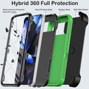 Google Pixel 9 Case Pro Case Protector Belt Clip Holster Body Cover with Kickstand Black