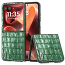 Motorola Razr Ultra Drop-Proof Genuine Leather Case - Green