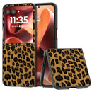 Motorola Razr Ultra Leopard Pattern Leather Case - Gold