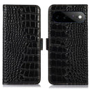 Google Pixel 11 Pro XL RFID crocodile leather wallet case black